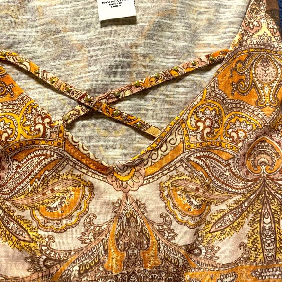 Ruby Rd Plus Blouse 3X great neutrals print with a bit of bling. Great buy!! - Picture 3 of 8